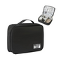 Lightweight Travel Cable & Electronics Organizer Bag, Waterproof Gadget Case, Black