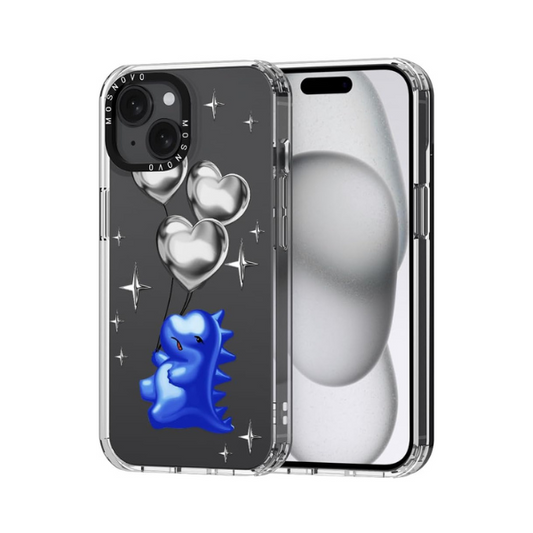 iPhone 15 Plus Case Balloonasaurus Clear TPU Shockproof Bumper Cover