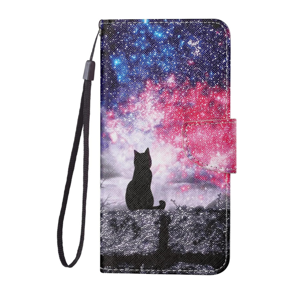 iPhone 14 Wallet Case Cat Star Pattern PU Leather Flip Magnetic Cover Mobile Arcade Ltd