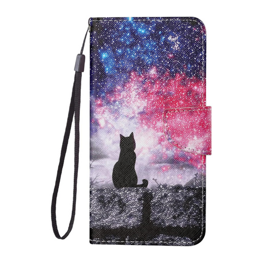 iPhone 14 Wallet Case Cat Star Pattern PU Leather Flip Magnetic Cover Mobile Arcade Ltd