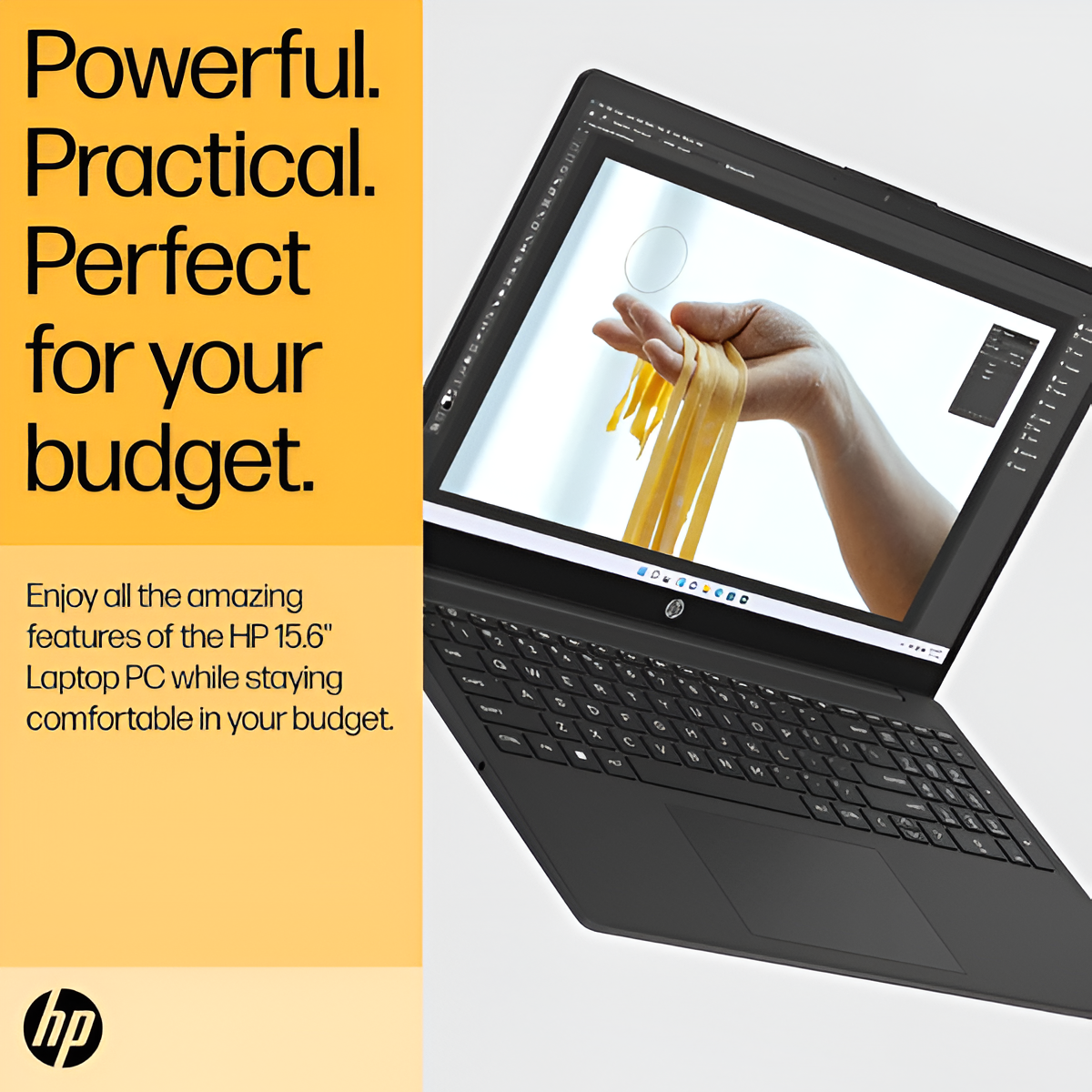 HP 15.6" Ryzen 7 Laptop, 8GB RAM, 512GB SSD, Win 11, Jet Black Mobile Arcade Ltd