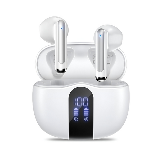 Bluetooth 5.4 Wireless Earbuds with Power Display Case, 50H Playtime, IPX7