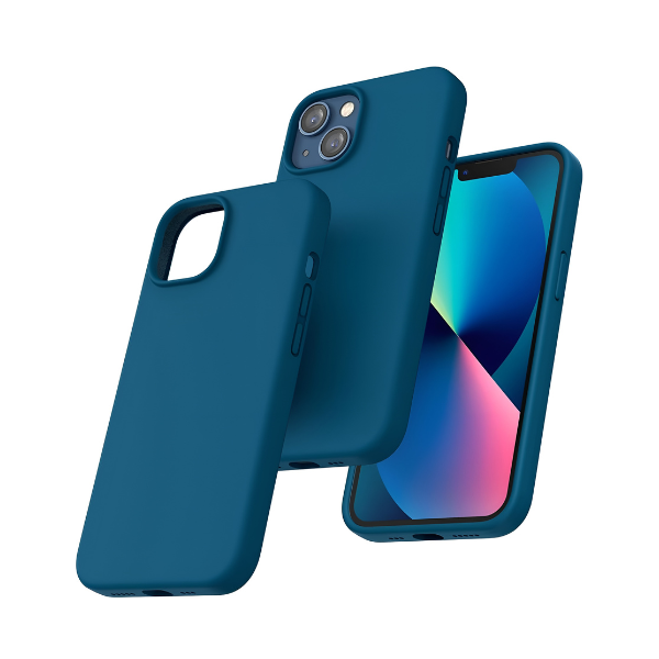 iPhone 13 Case Midnight Blue Silicone Slim Shockproof Soft Touch Cover 6.1"