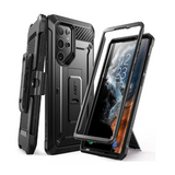 Galaxy S22 Ultra Case Unicorn Beetle Pro Black Rugged Kickstand Belt Clip