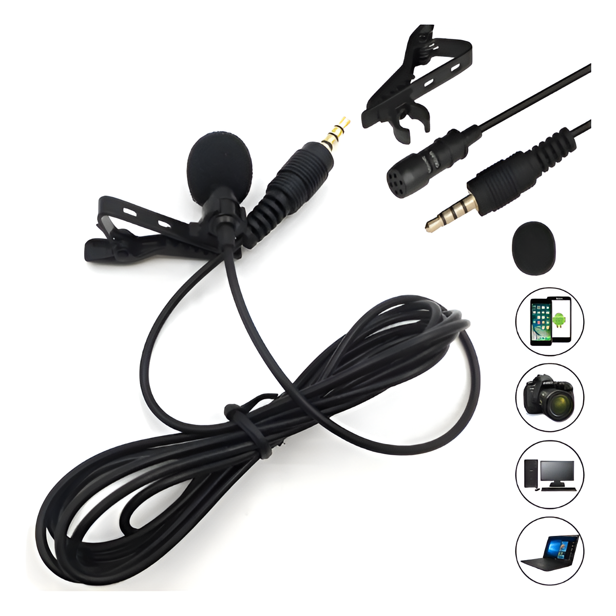3M External Car Audio Microphone 3.5mm Jack Clip Mic for DVD Radio Stereo Mobile Arcade Ltd