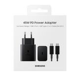 Samsung 45W USB-C Fast Charger with USB-C to USB-C Cable UK Plug Mobile Arcade Ltd