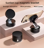 Vacuum Adsorption Magnetic Phone Mount  Double-Sided Hands-Free Holder for Car, Gym & Mirror