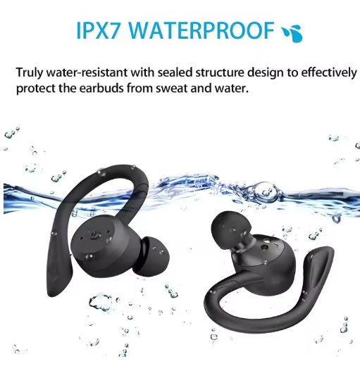 Waterproof Bluetooth Earphones – 20H Playtime, IPX7, Dual Wear Sport TWS Mobile Arcade Ltd