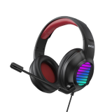 Wired Gaming Headphones – Stereo Sound, Mic, RGB Lights, Black - BX024 Mobile Arcade Ltd