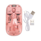 Pink Transparent RGB Wireless Mouse, Dual Mode BT5.0 & 2.4G, 400mAh Battery Mobile Arcade Ltd