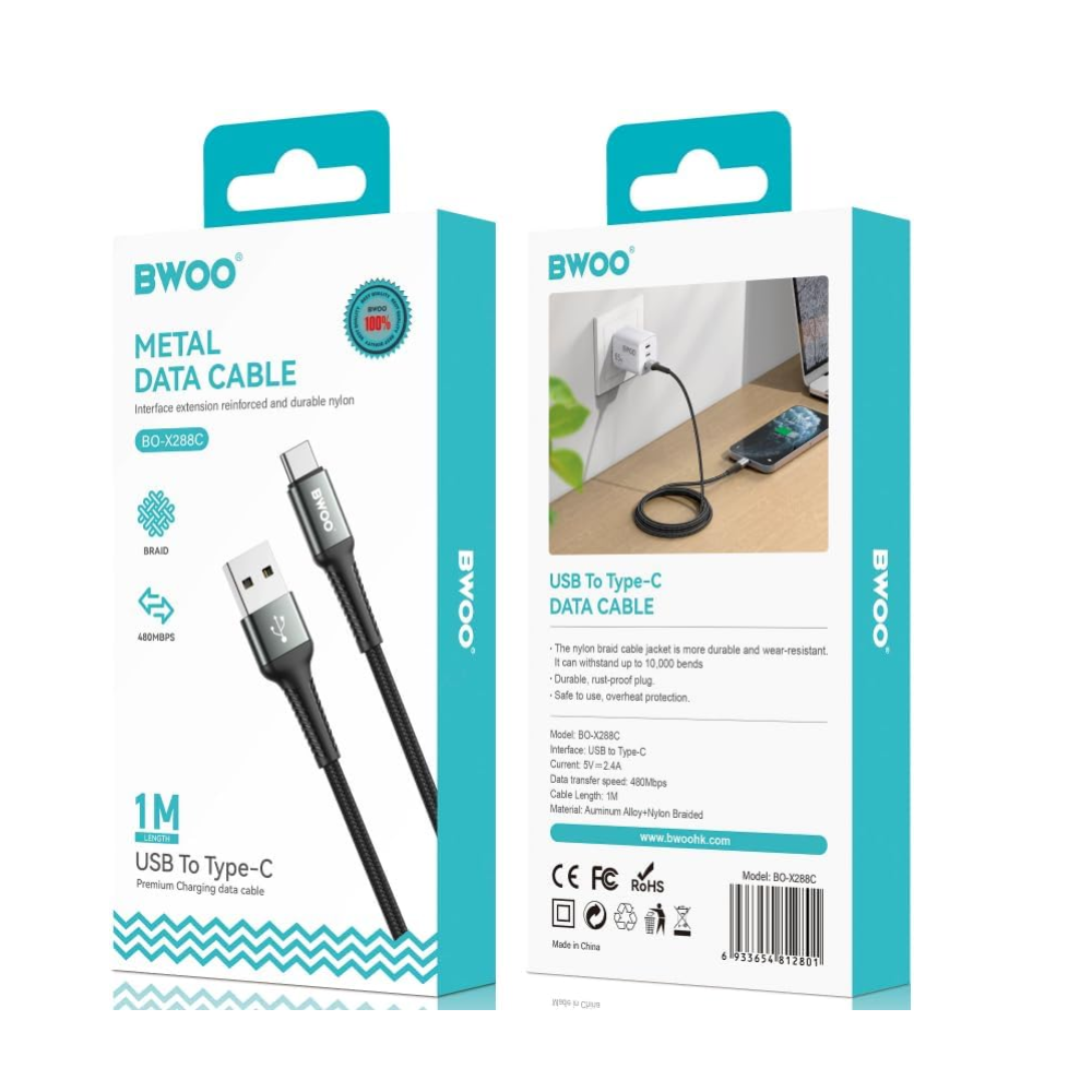 USB-C to USB-C Fast Charging Cable – 60W PD, 1m, Black Mobile Arcade Ltd