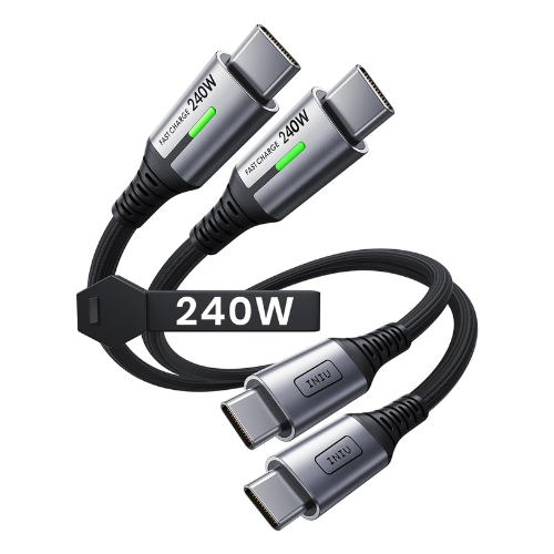 USB C to USB C Cable 240W Fast Charging Braided 0.3M Short Cable 2 Pack Mobile Arcade Ltd