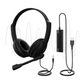 USB Headset with Microphone for PC & Laptop Noise Cancelling, Wired, 2.5M