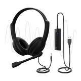USB Headset with Microphone for PC & Laptop Noise Cancelling, Wired, 2.5M