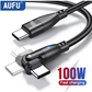 100W Heavy Duty USB Type C Charging Cable Braided Fast Phone Charger Long Lead
