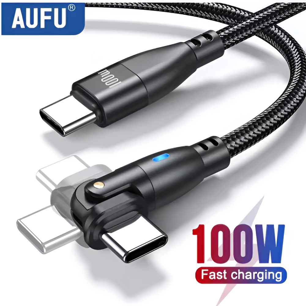 100W Heavy Duty USB Type C Charging Cable Braided Fast Phone Charger Long Lead