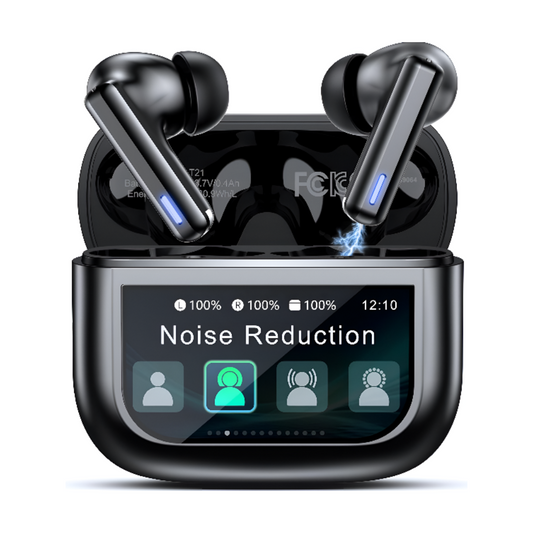 Wireless Earbuds, ANC+ENC, 40H Playtime, IPX7, Deep Bass, Touch, EQ, Black