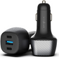 103W Car Charger - Dual USB-C & USB-A Fast Charging, Carbon Fiber Design, NEW Mobile Arcade Ltd