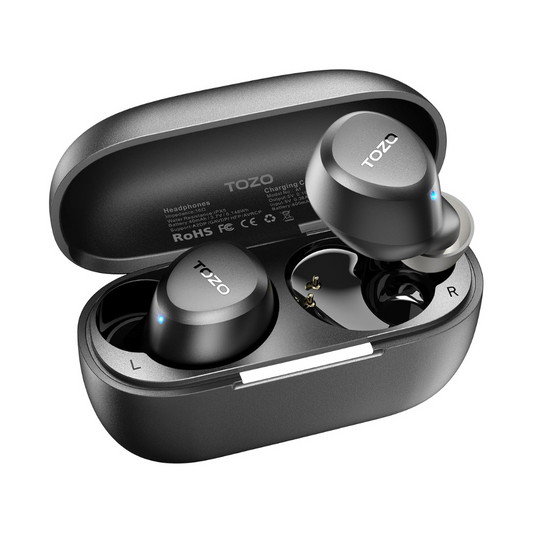 A1 Bluetooth 5.3 Earbuds, Dual Mic, 32 EQ, Deep Bass, App Control, IPX5, Case