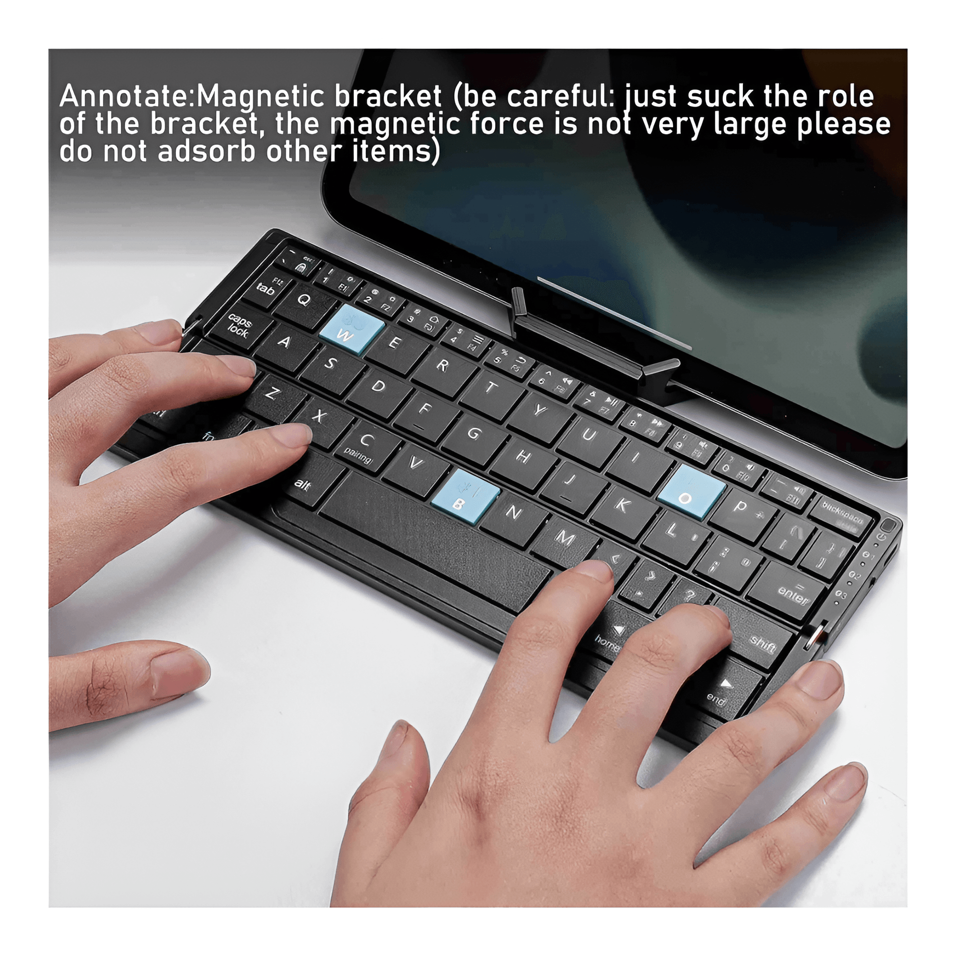 Foldable Bluetooth Keyboard with Magnetic Stand | Aluminum Alloy, Rechargeable Mobile Arcade Ltd