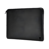 TORRO Genuine Leather Laptop Sleeve Case 13-15.6" Zip Wool Felt Lining - Black