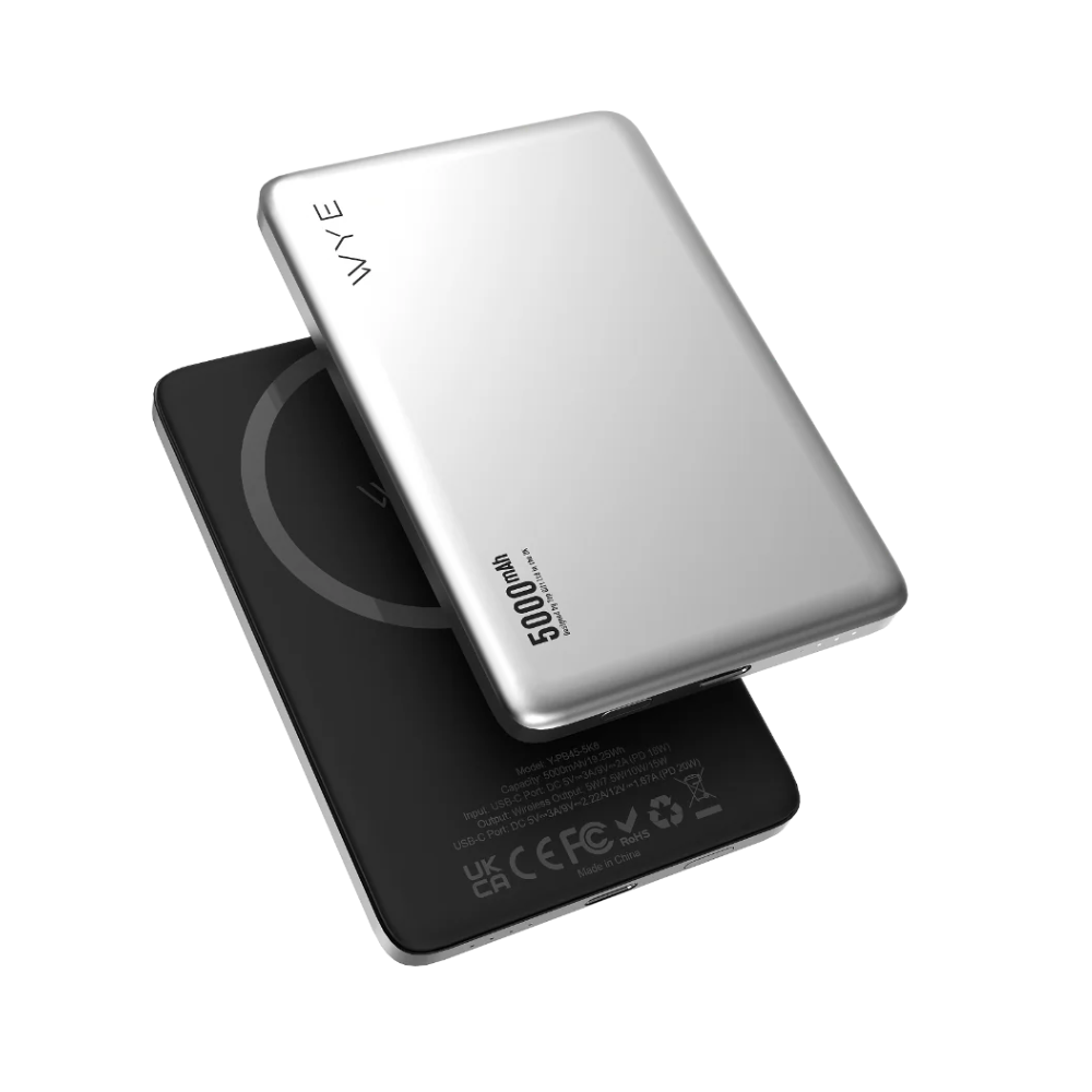 WYE 5000 MagCharge 15W Qi2 Wireless Portable Power Bank 20W PD Output Mobile Arcade Ltd