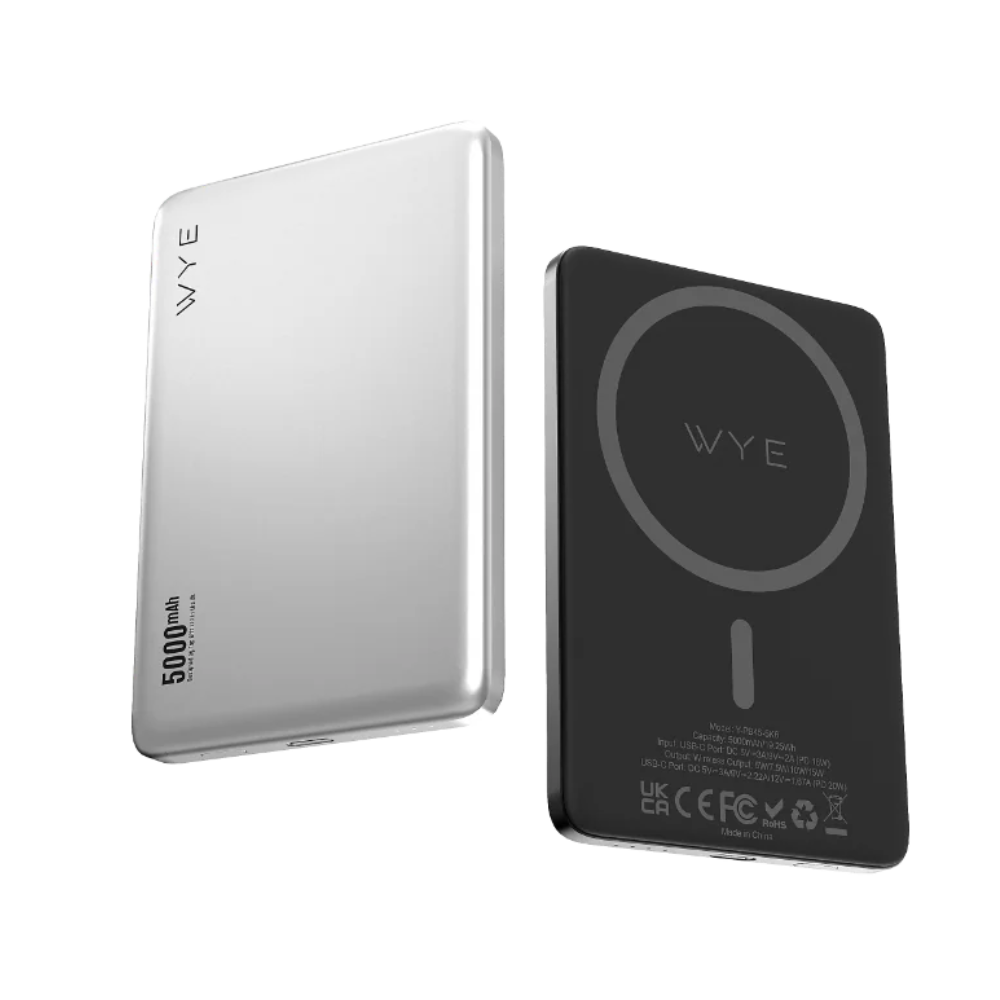 WYE 5000 MagCharge 15W Qi2 Wireless Portable Power Bank 20W PD Output Mobile Arcade Ltd