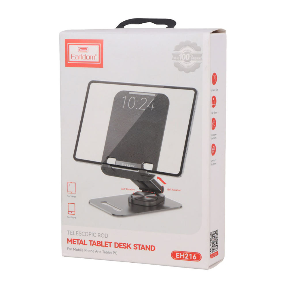 Earldom EH216 360° Rotation Metal Tablet Desk Stand Hands Free Viewing Mobile Arcade Ltd