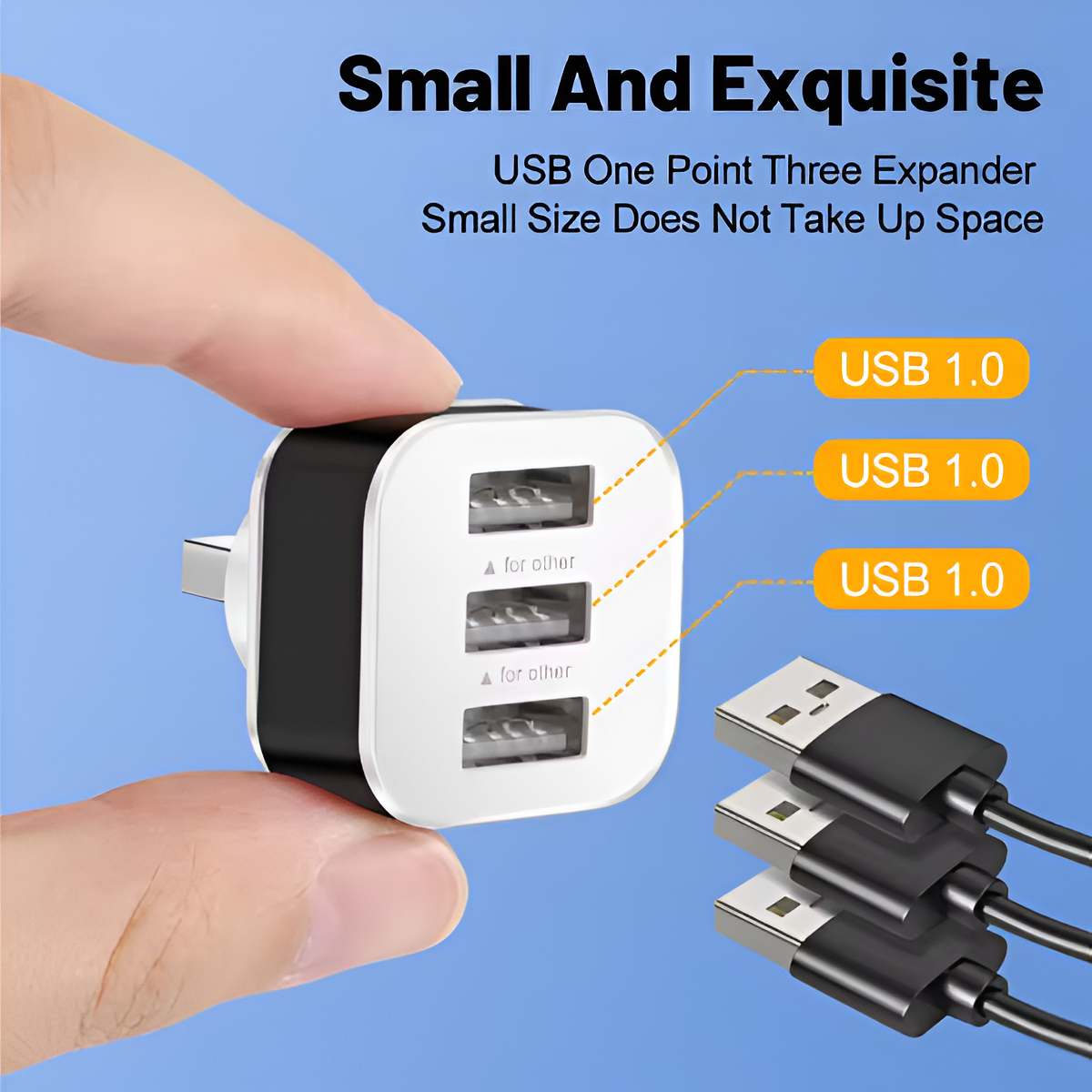 3-Port USB 2.0 Adapter Hub Multi Interface Extender for Car & Laptop Devices Mobile Arcade Ltd