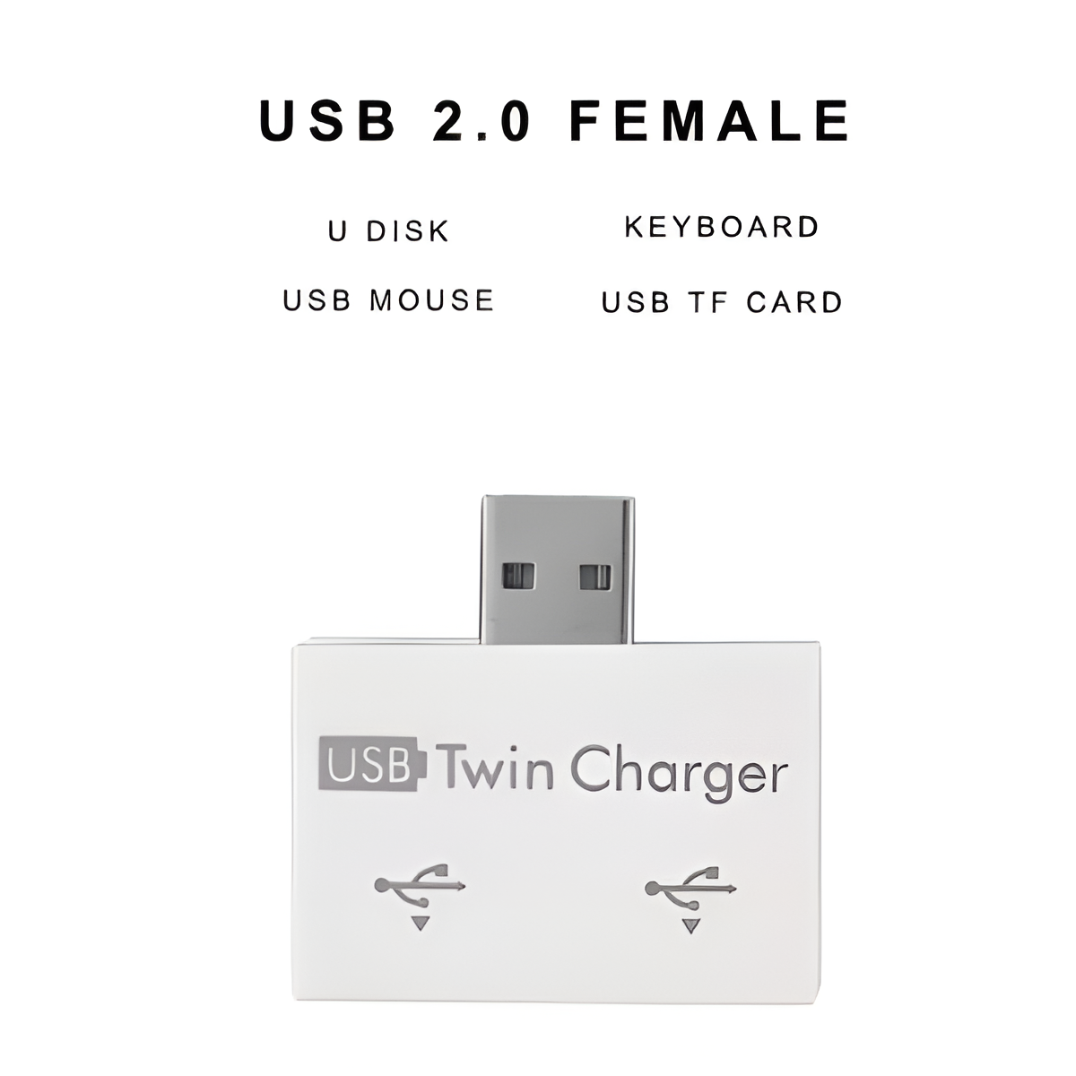 USB 2.0 Splitter Hub 1 Male to 2 Female Ports Adapter Converter for Laptop & Phone Mobile Arcade Ltd