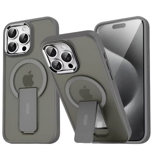 Luxury MagSafe Folding Stand Magnetic Case for iPhone 14–17 Matte Cover Mobile Arcade Ltd