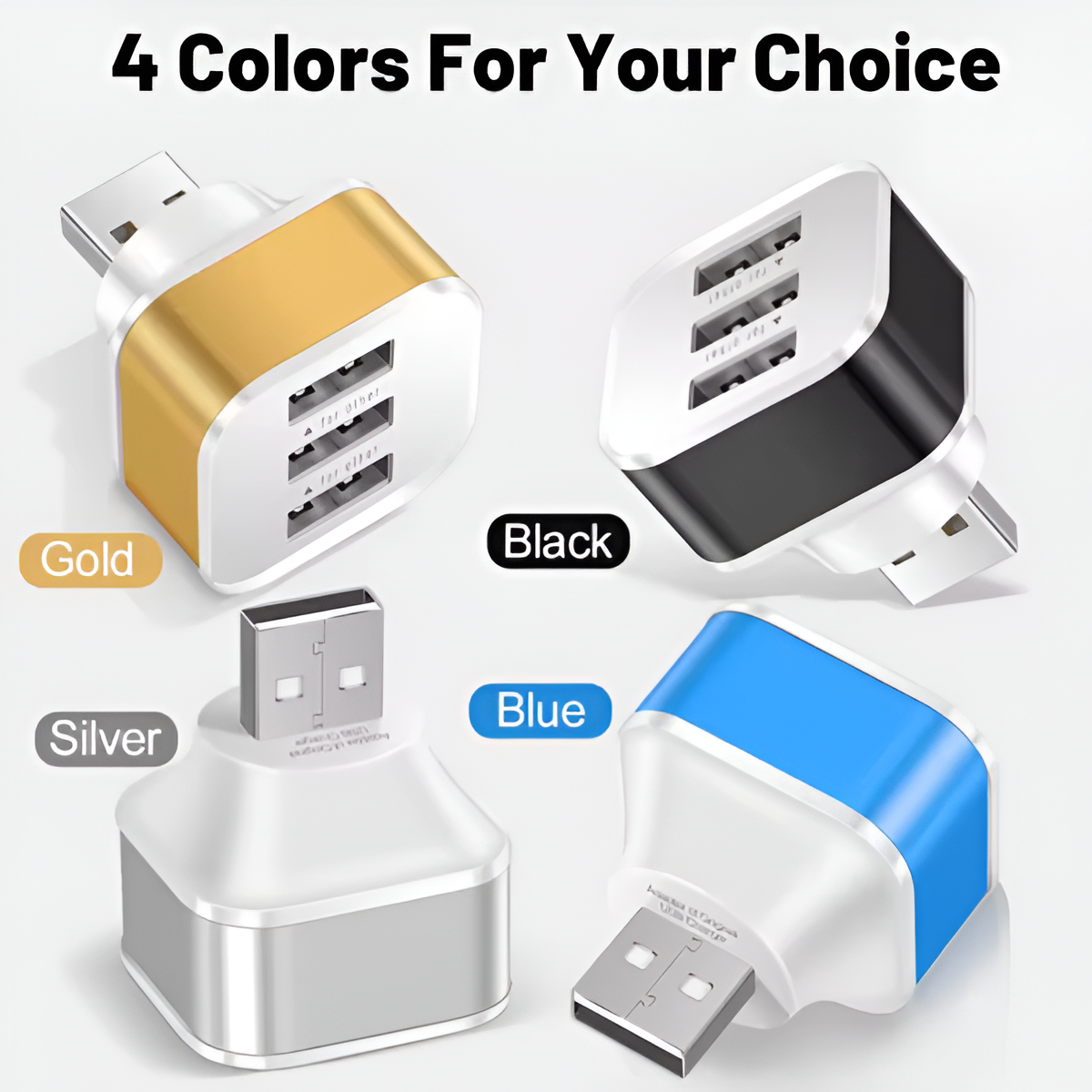 3-Port USB 2.0 Adapter Hub Multi Interface Extender for Car & Laptop Devices Mobile Arcade Ltd