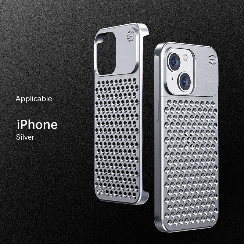 Aluminum Alloy Phone Case For 14 13 Pro Max Plus Hollow Heat Dissipation Anti-fall Full Body Shockproof Phone Cove Mobile Arcade Ltd