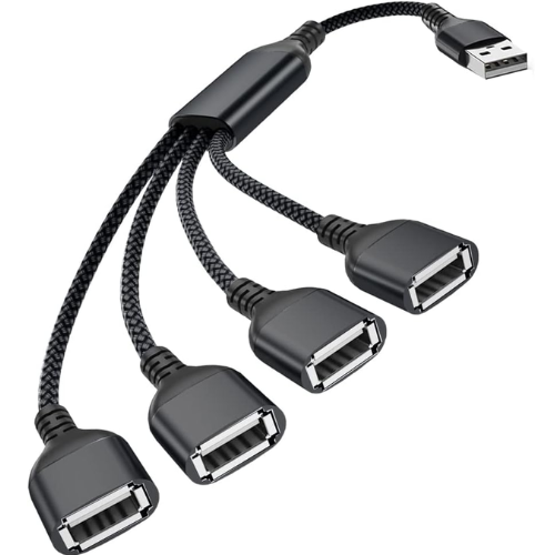 BASESAILOR USB Splitter 1 In 4 Out, USB A Male to 4 Female Hub Y Cable 2.0 Mobile Arcade Ltd