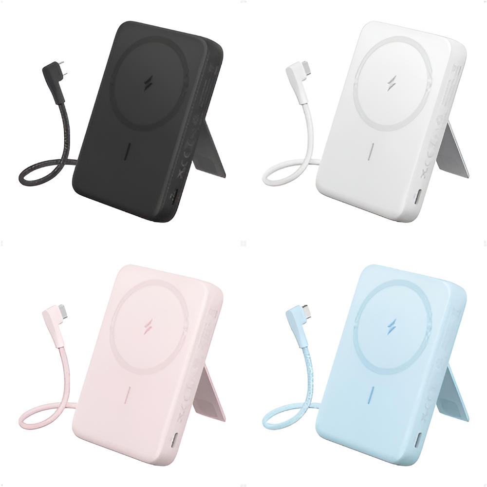 Anker Zolo 10,000mAh Magnetic Wireless Power Bank with 30W Fast Charge, USB-C, Stand