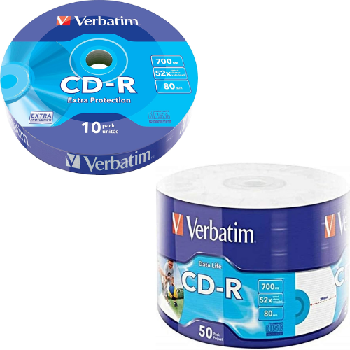Verbatim CD-R 700MB 52x Extra Protection Discs – 10 Pack Spindle
