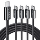 LISEN USB C to USB C Cable 60W Fast Charging, 4-Pack [0.5M-2M] for iPhone 16