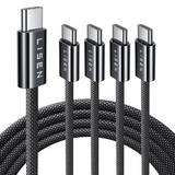 LISEN USB C to USB C Cable 60W Fast Charging, 4-Pack [0.5M-2M] for iPhone 16