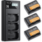 K&F Concept 3-Pack LP-E6NH Batteries & USB Charger for Canon EOS R Series Mobile Arcade Ltd