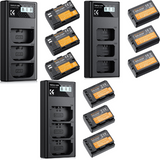 K&F Concept 3-Pack LP-E6NH Batteries & USB Charger for Canon EOS R Series