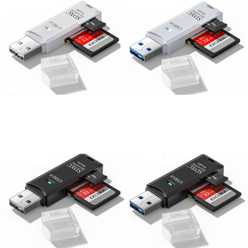 2-in-1 USB 3.0/2.0 TF SD Card Reader High-Speed Adapter for PC Laptop Accessories
