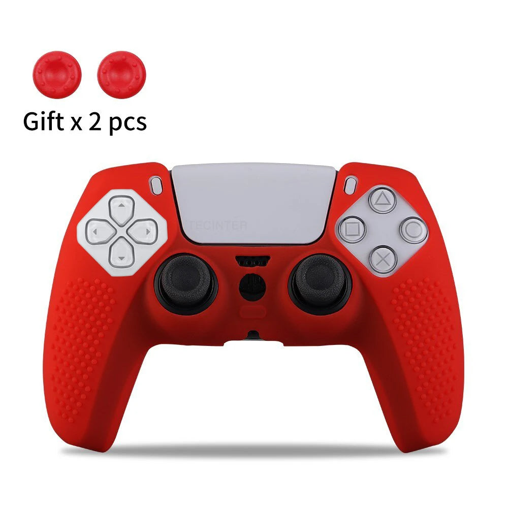 Silicone Cover & Thumb Grips for PS5/Slim Controller – Protective Rubber Sleeve Mobile Arcade Ltd
