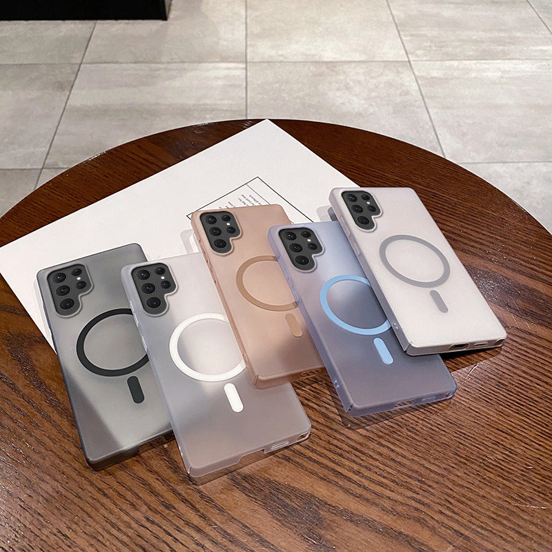 Frosted PC Hard Shell Magnetic Phone Case – Drop-Resistant & Ice Fog Finish