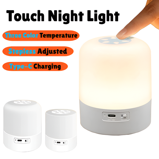 Touch Night Light with 3 Brightness Levels – Soft, Adjustable Bedside Lamp