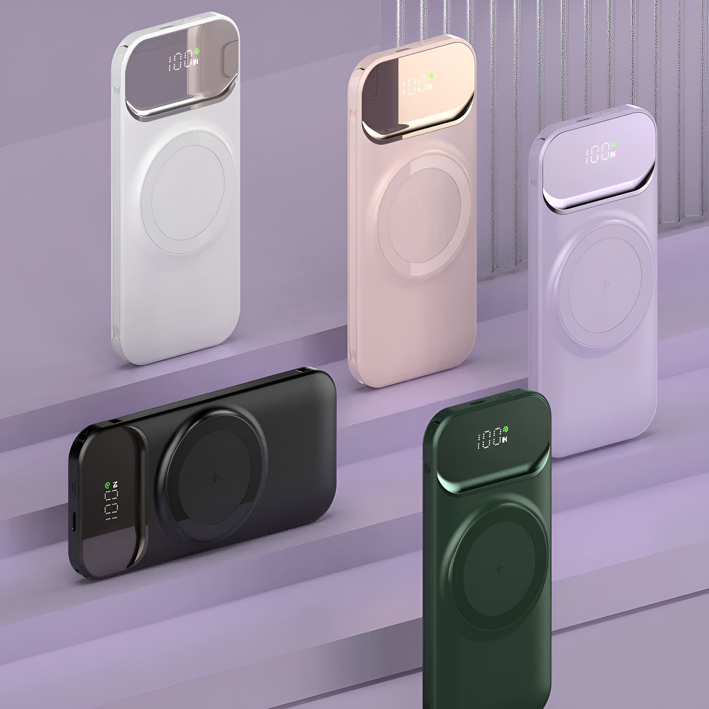 Wireless Power Bank with Cable | 22.5W Magnetic Fast Charging – 5 Colours