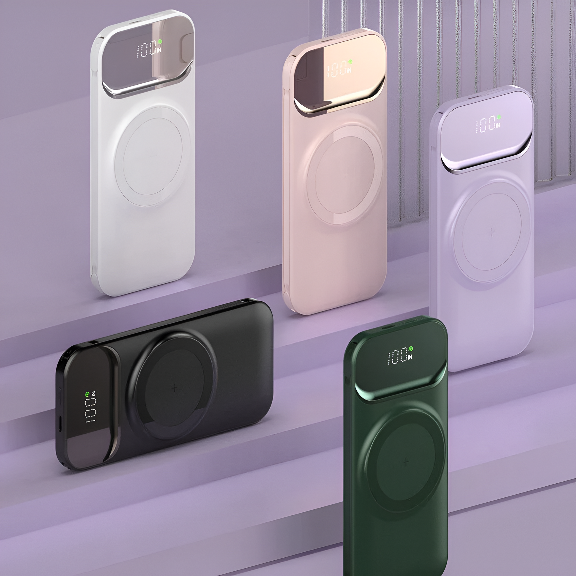 Wireless Power Bank with Cable | 22.5W Magnetic Fast Charging – 5 Colours