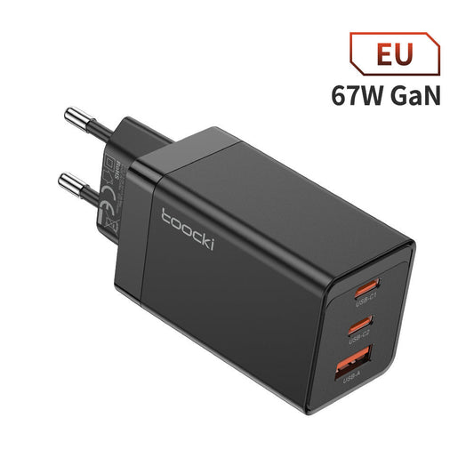 67W Pole Charger Gallium Nitride Three-port Fast Charging Charger Mobile Arcade Ltd