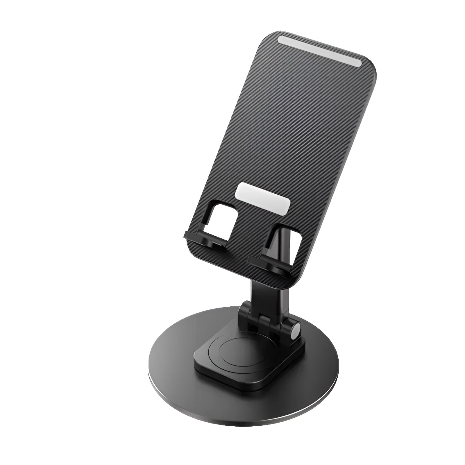 MTK Portable Black Mobile Stand – Anti‑Slip, Height & Angle Adjustable Holder