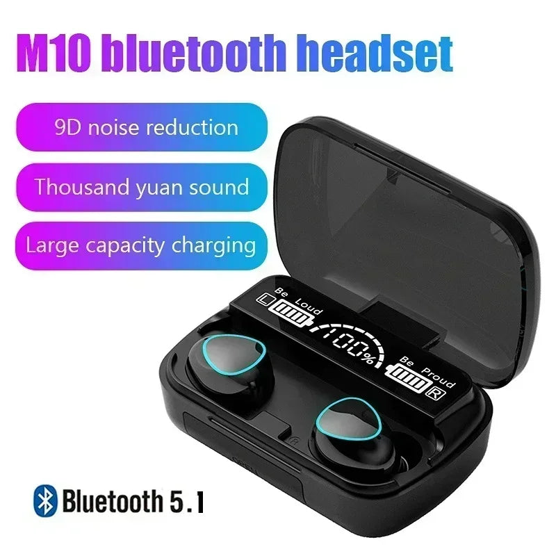 M10 Wireless Earbuds | HiFi Sound, Power Bank Case, BT Sports Headset Mobile Arcade Ltd