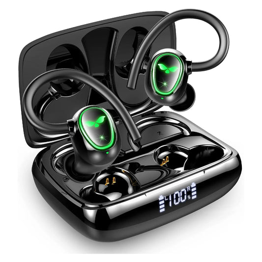Wireless Bluetooth 5.3 Earbuds with Dual Mic, 48H Playtime & LED Display